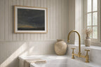 Gilded Horizon - Muted Blue Landscape