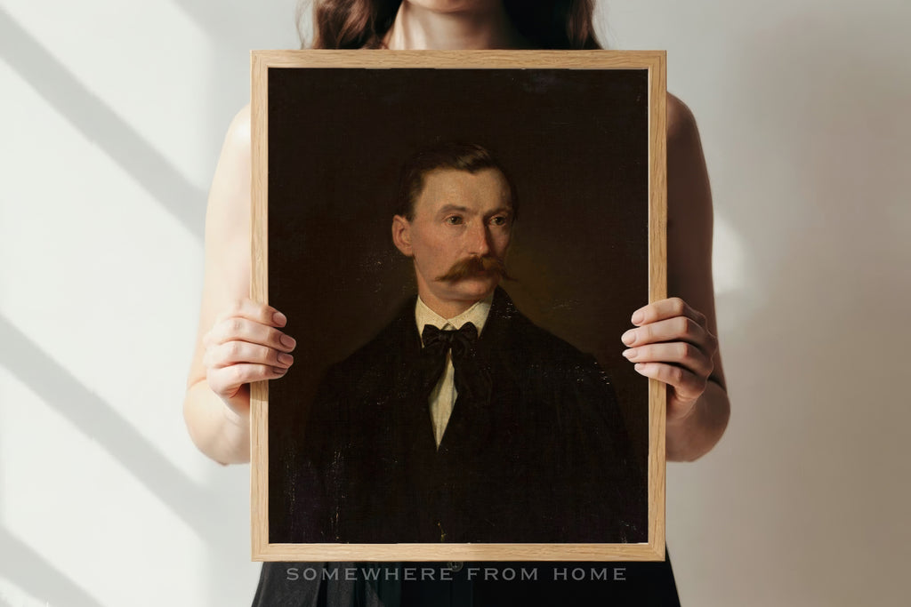 Quiet Gentleman - Vintage Portrait Painting