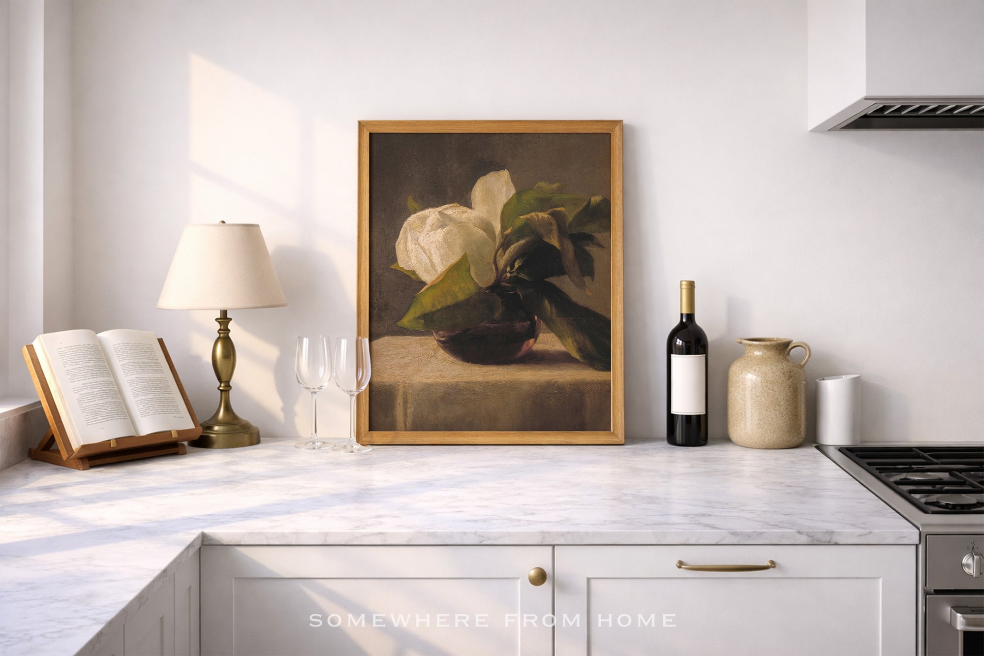 Magnolia Study - Vintage Floral Still-Life