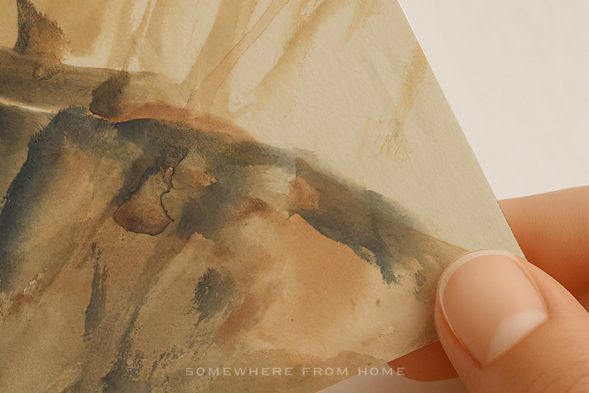 Portrait in Ochre - Watercolor Portrait