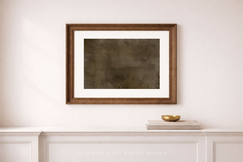Burnished Horizon - Original Golden Brown Abstract Unframed Print