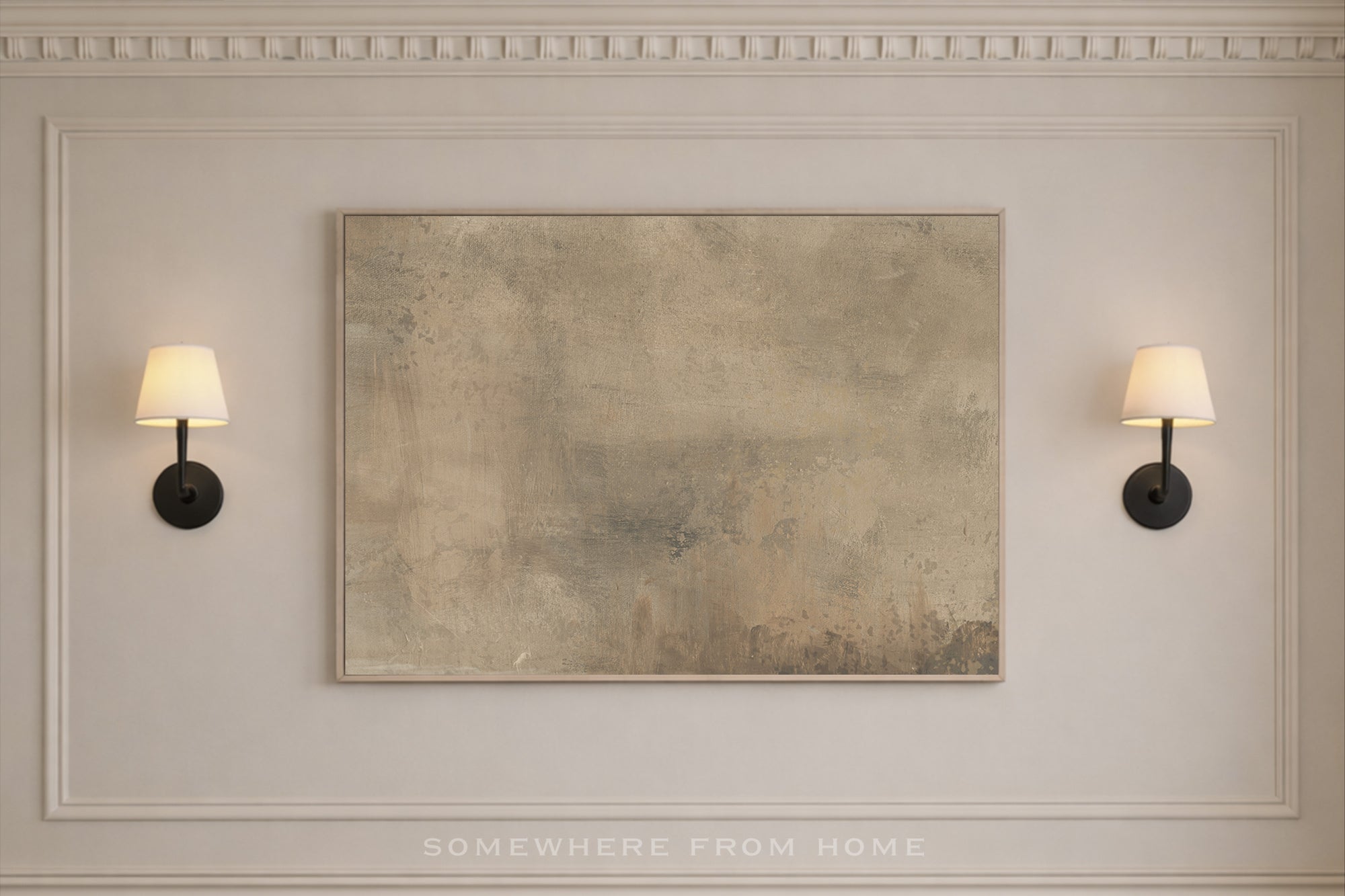 Earthen Quiet – Warm Neutral Textured Abstract