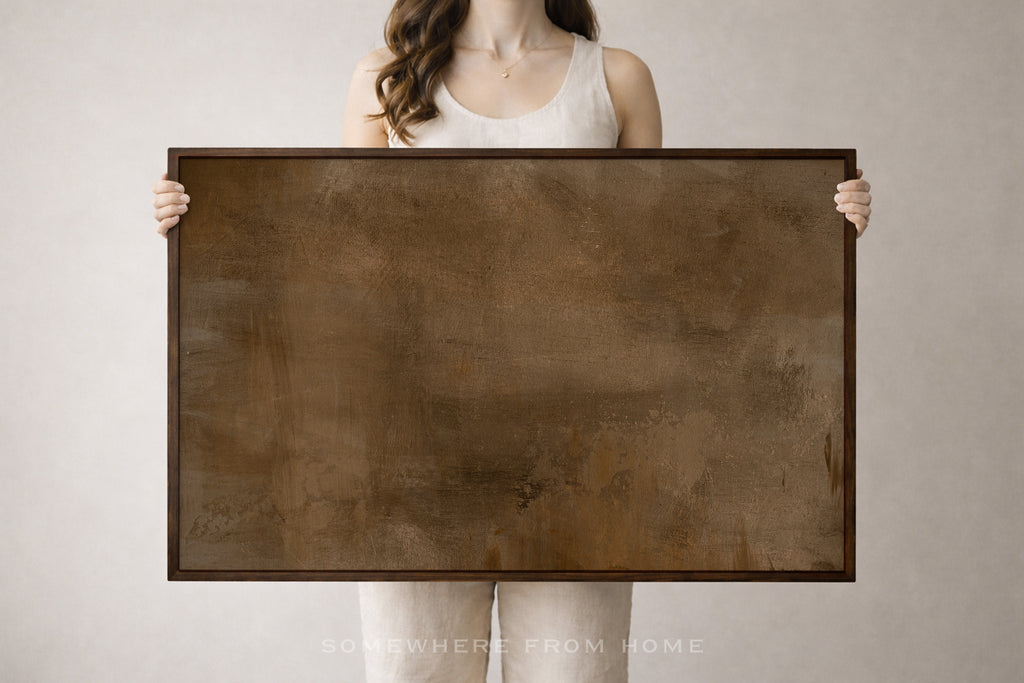 Burnished Horizon - Original Golden Brown Abstract