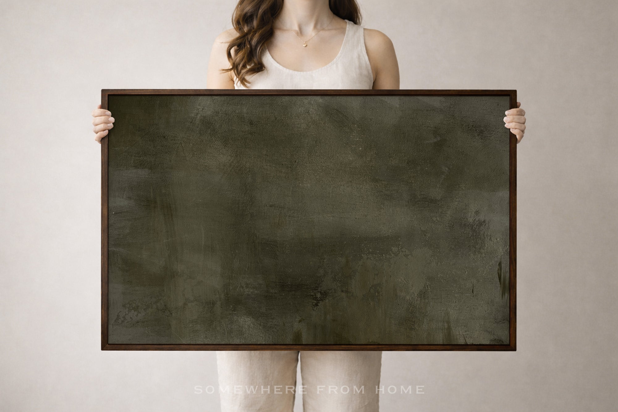 Verdant Haze - Moody Green Abstract