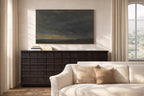 Gilded Horizon - Muted Blue Landscape