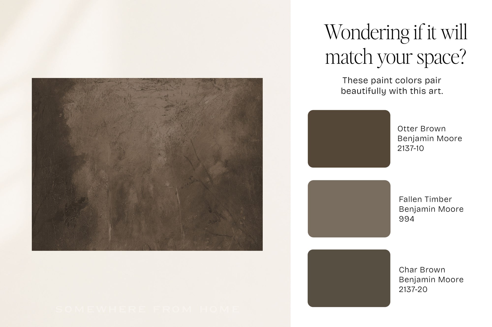 Umber Dusk - Moody Brown Abstract