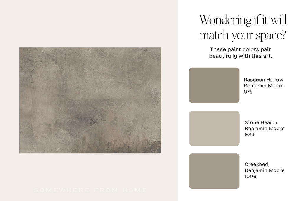 Earthen Quiet – Warm Neutral Textured Abstract Unframed Print