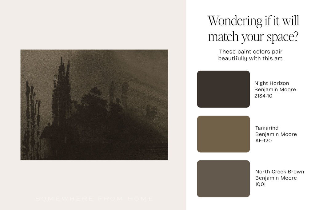 Bronze Stillness - Moody Landscape Silhouette