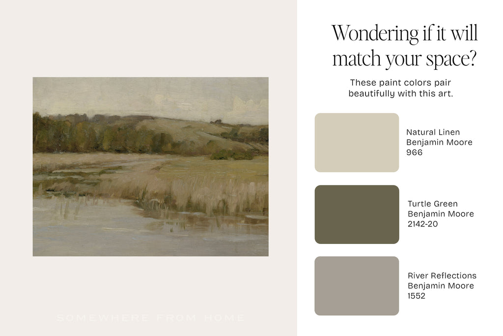 Quiet Meadow - Soft Neutral Countryside Painting