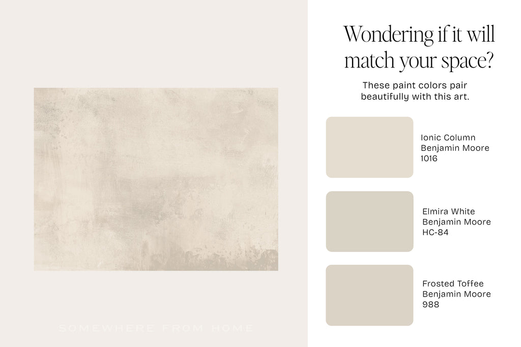 Linen Wash - Textured Neutral Abstract Unframed Print