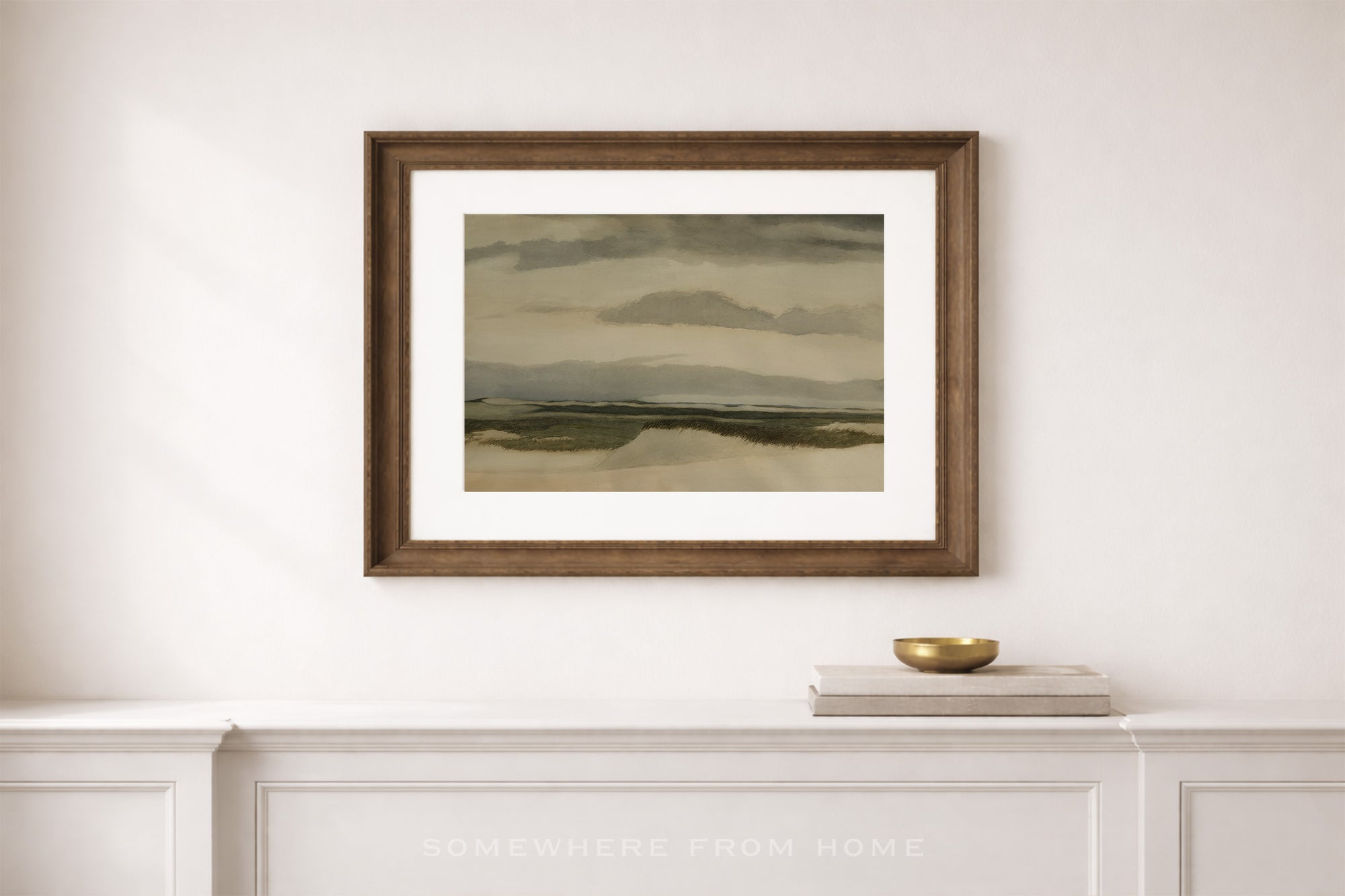 Quiet Dunes – Soft Coastal Landscape Art Print