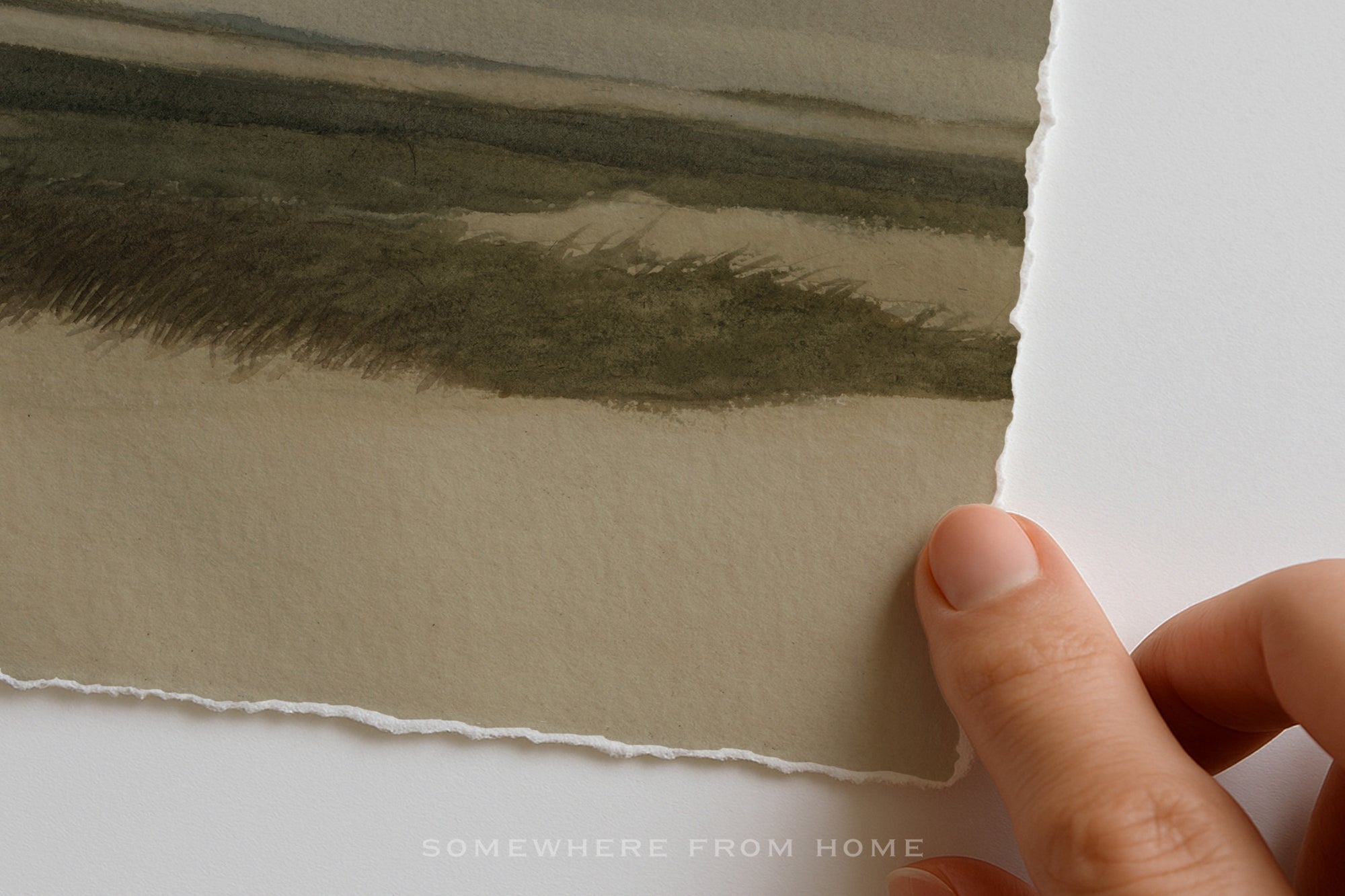 Unframed Print w/ Hand Torn Edges