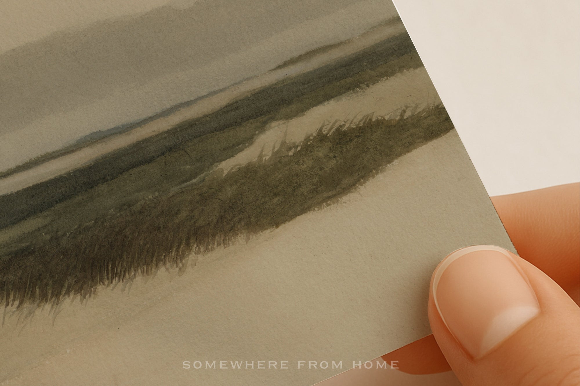 Quiet Dunes – Soft Coastal Landscape Art Print