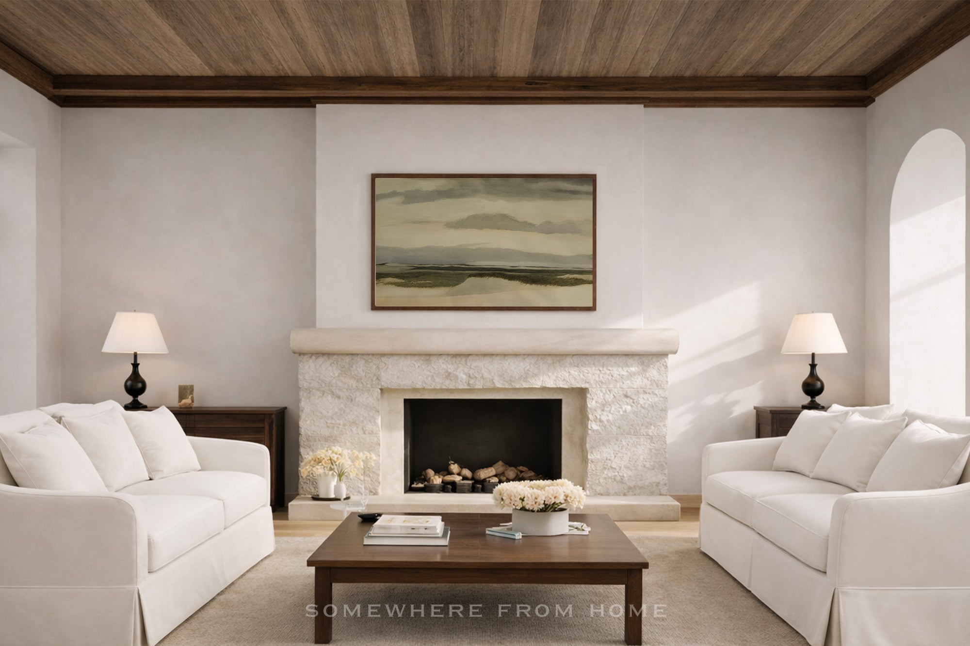 Quiet Dunes – Soft Coastal Landscape Art Print