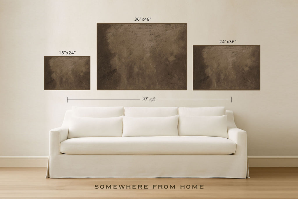 Umber Dusk - Moody Brown Abstract