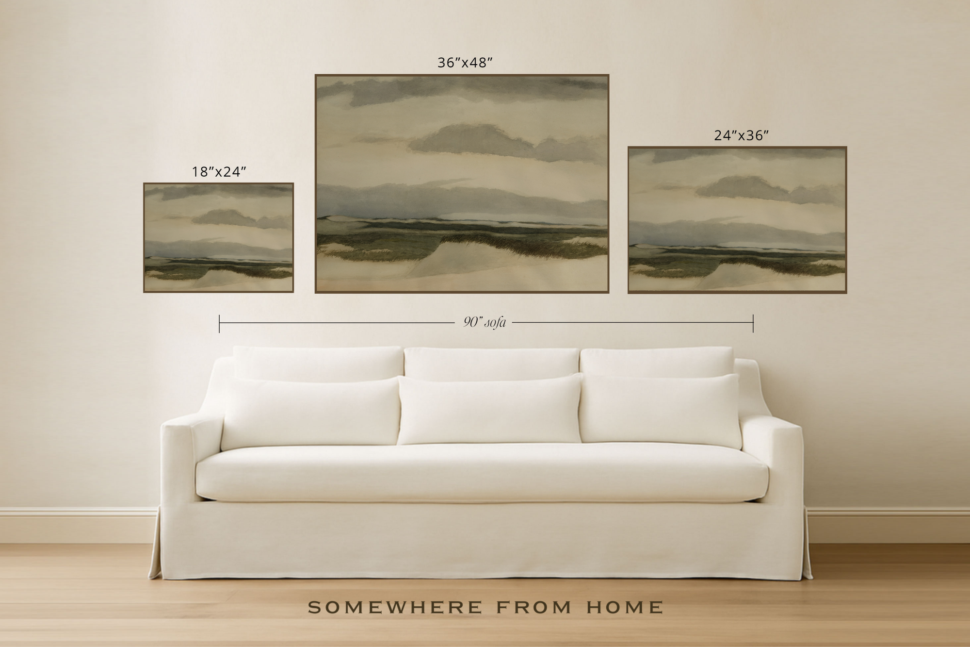 Quiet Dunes – Soft Coastal Landscape Art Print