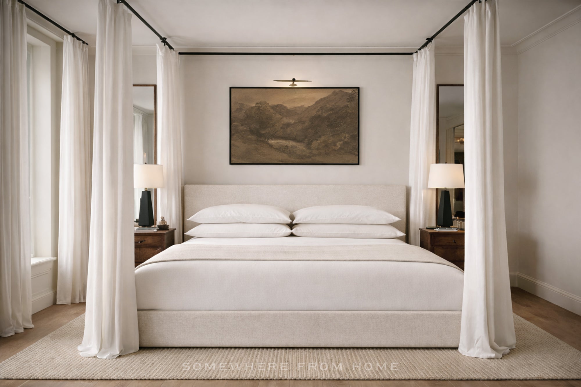 Valley in Sepia - Warm Neutral Hillside