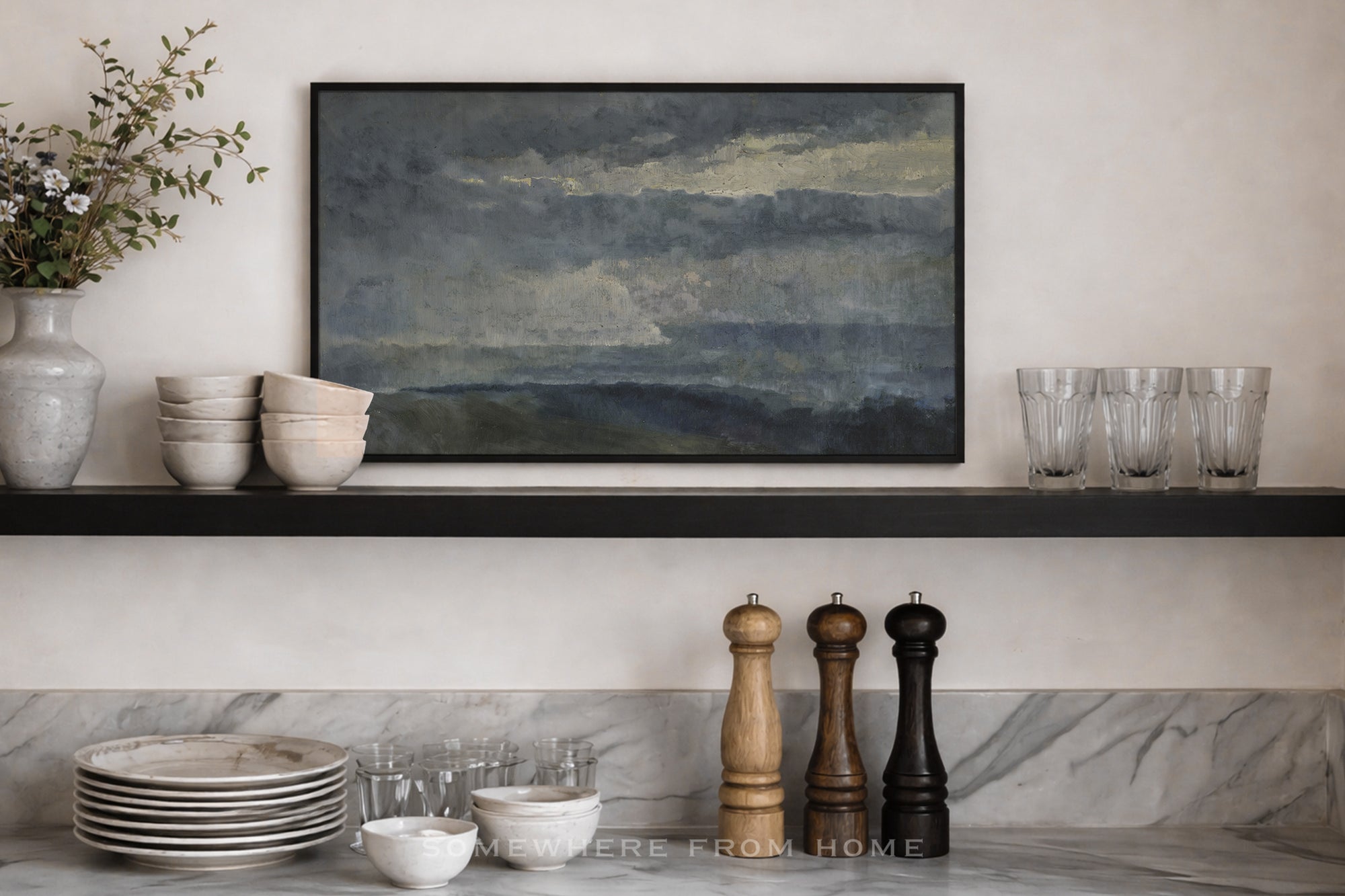 Low Tide Sky - Moody Coastal Landscape