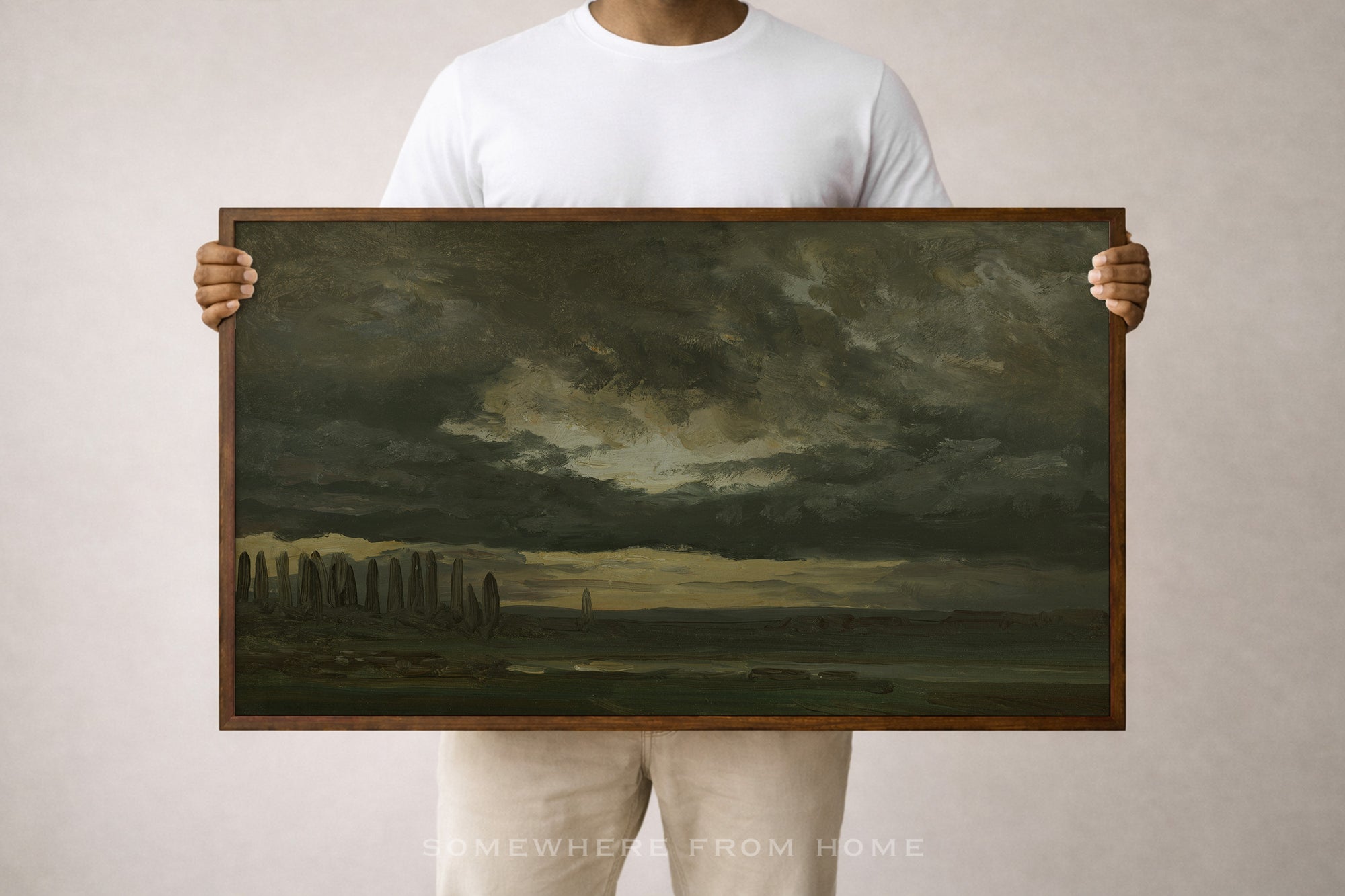 Storm Over Stillwater -  Moody Green Landscape