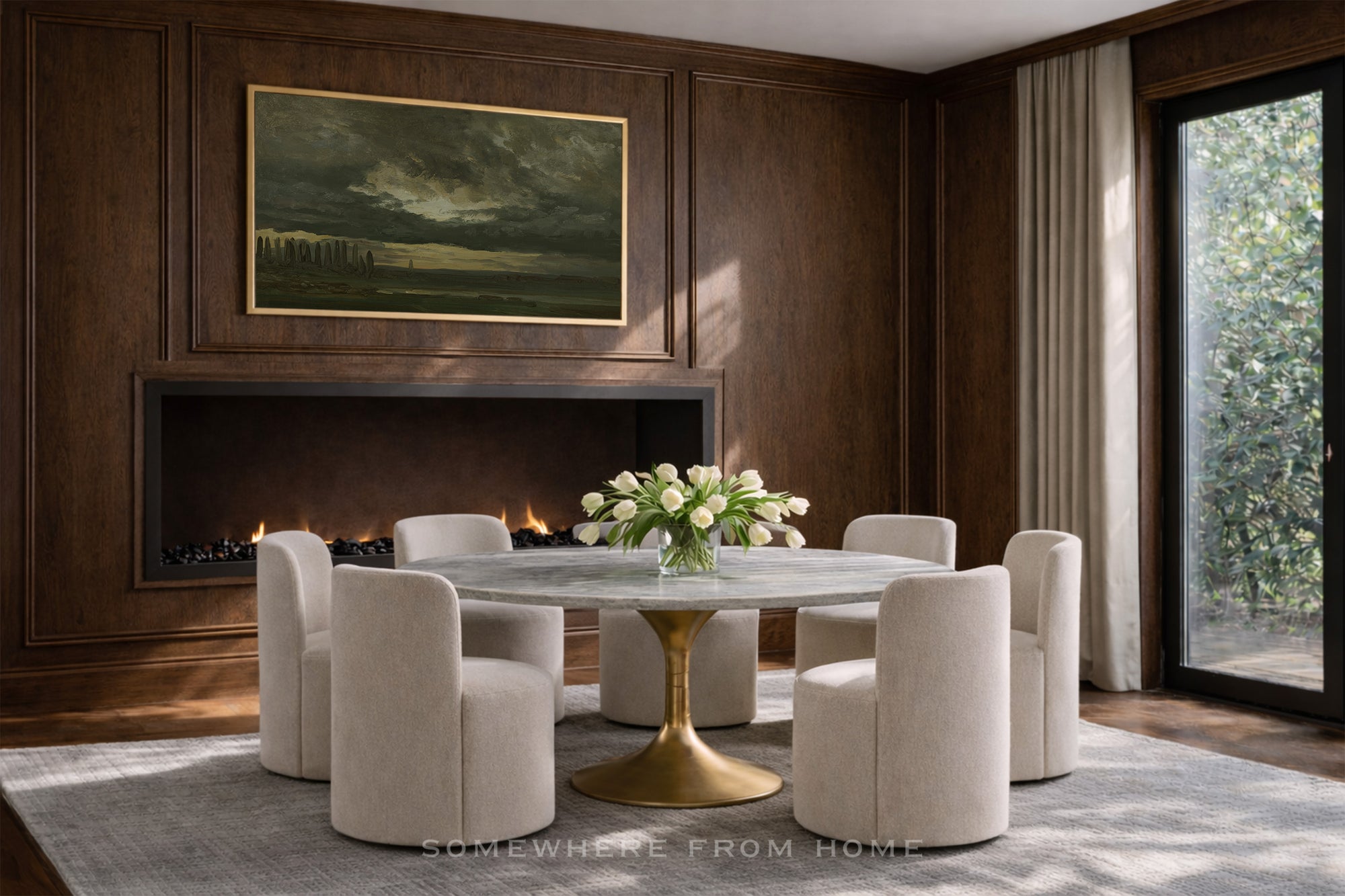 Storm Over Stillwater -  Moody Green Landscape