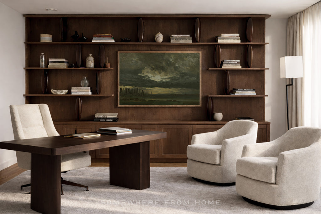 Storm Over Stillwater -  Moody Green Landscape