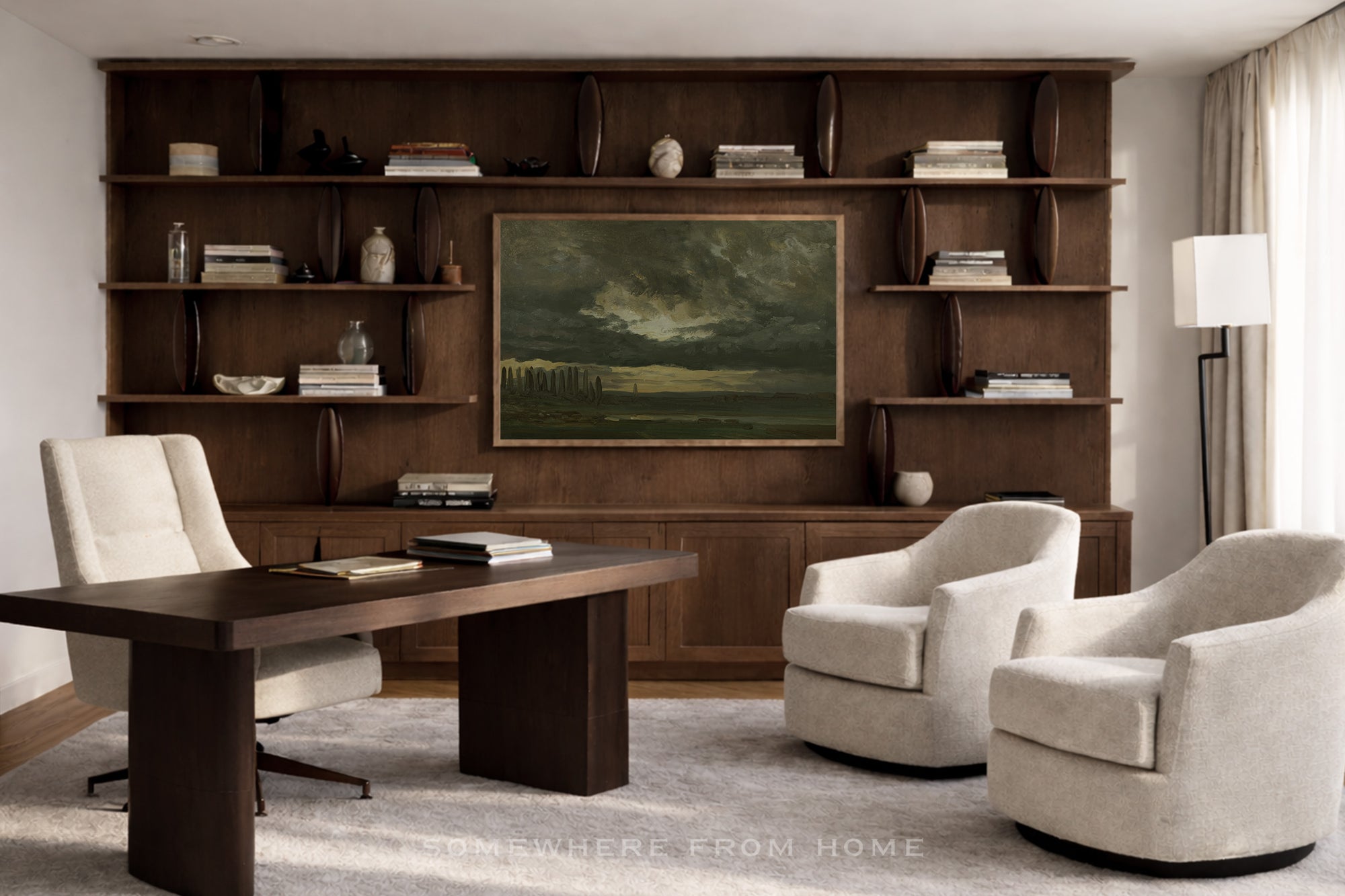 Storm Over Stillwater -  Moody Green Landscape