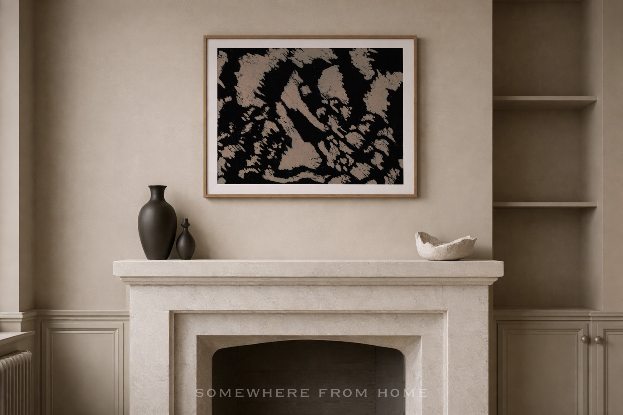 Study in Contrast – Black & Cream Abstract