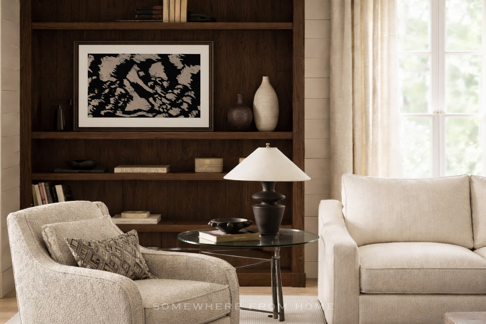 Study in Contrast – Black & Cream Abstract