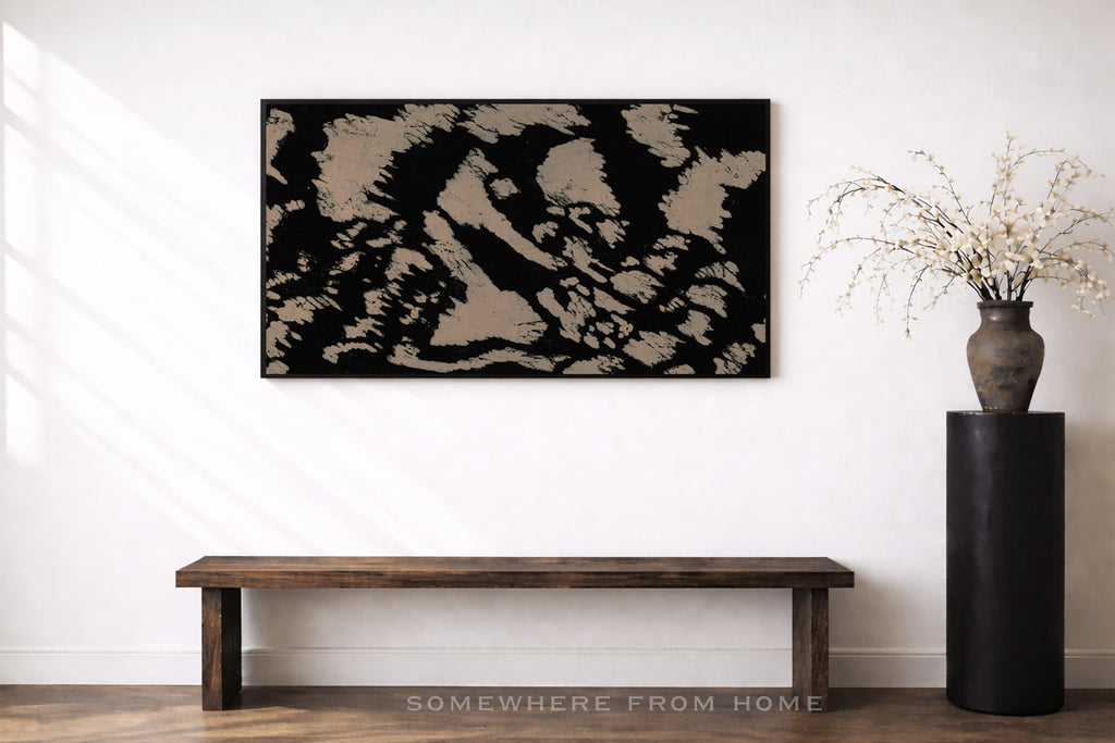 Study in Contrast – Black & Cream Abstract