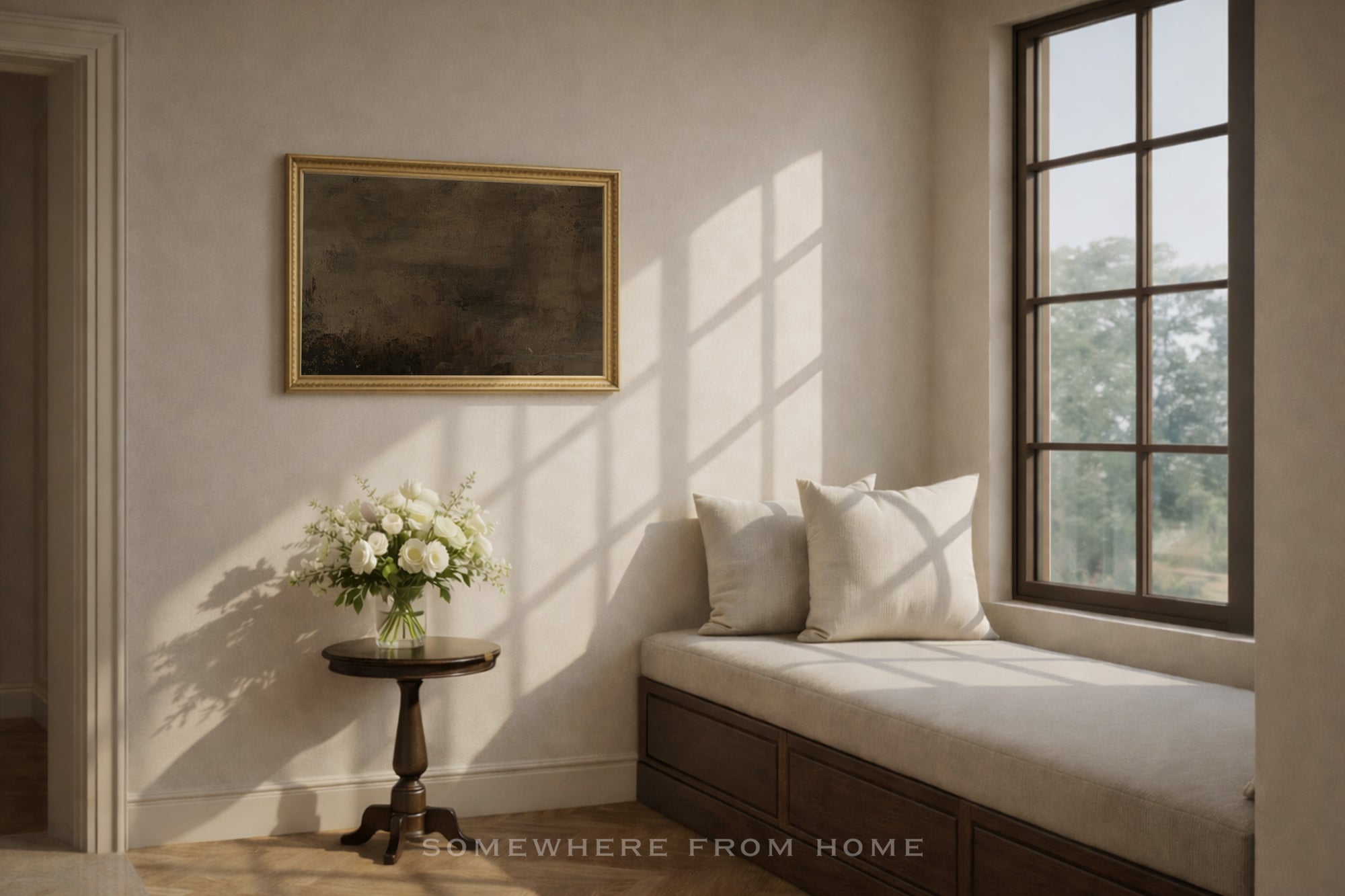 Ember Fade – Original Warm Brown Abstract