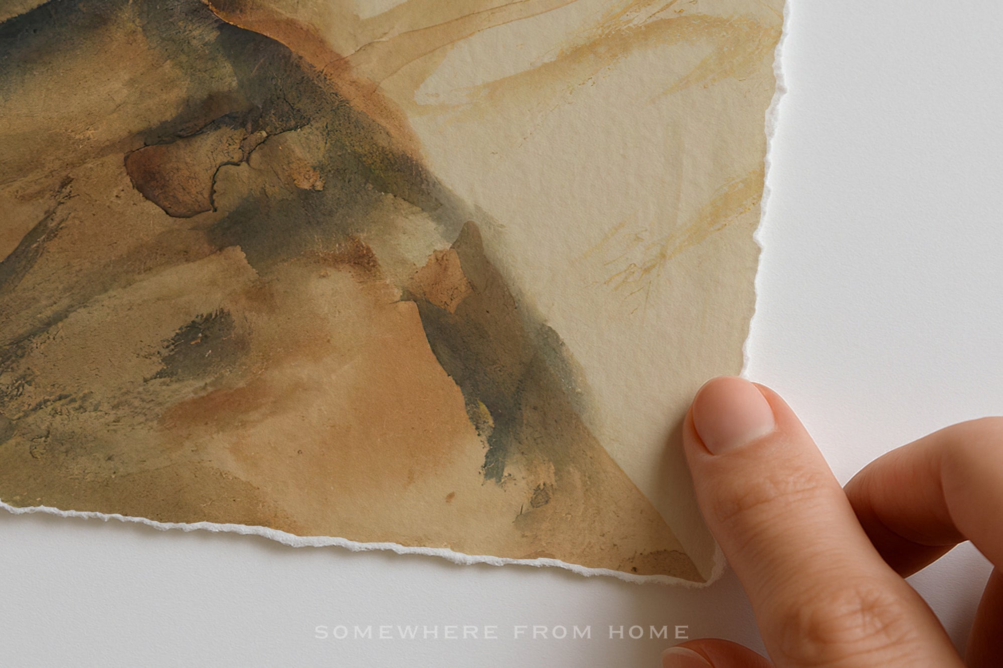 Portrait in Ochre - Watercolor Portrait