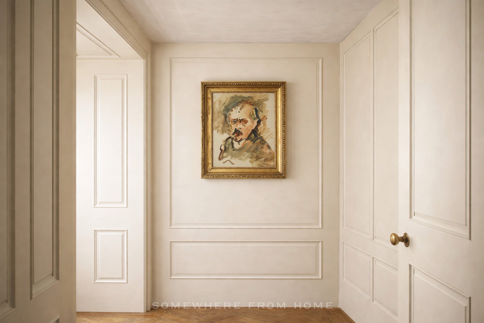 Portrait in Ochre - Watercolor Portrait