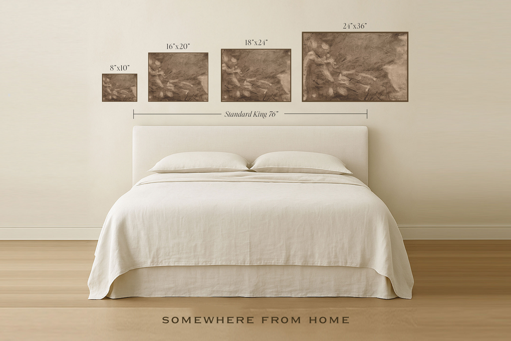 Sepia Reverie - Vintage Sepia Abstract Sketch Art Print