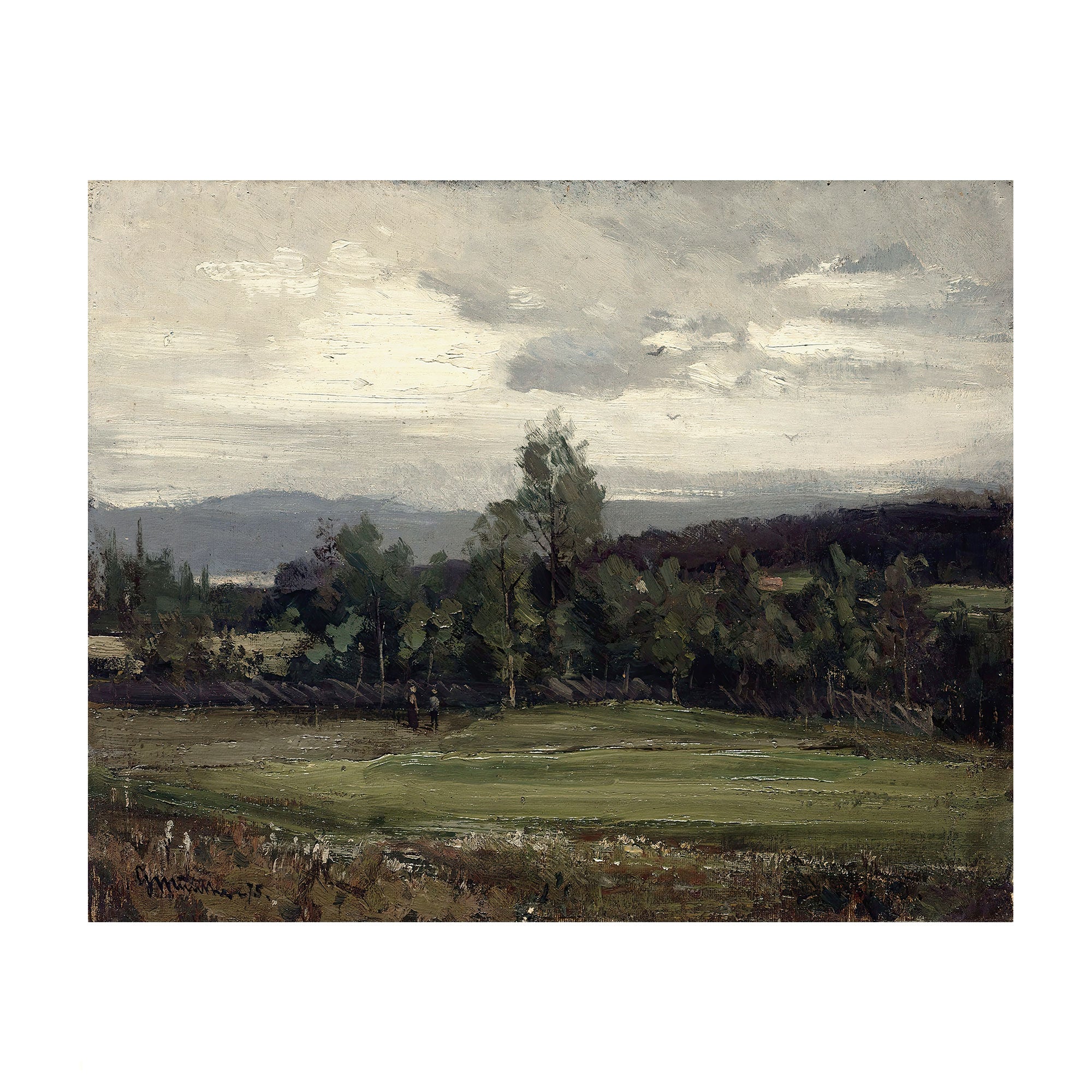 Beyond the Putting Green - Vintage Golf Course Landscape