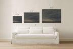 Gilded Horizon - Muted Blue Landscape Unframed Print