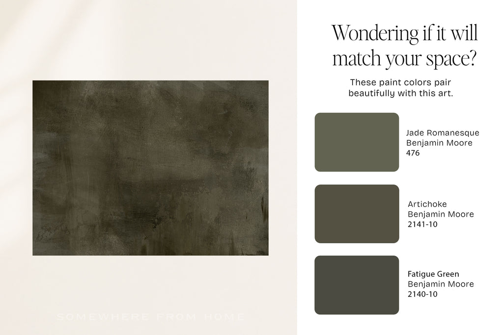 Verdant Haze - Moody Green Abstract