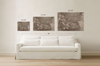 Sepia Reverie - Vintage Sepia Abstract Sketch Unframed Print