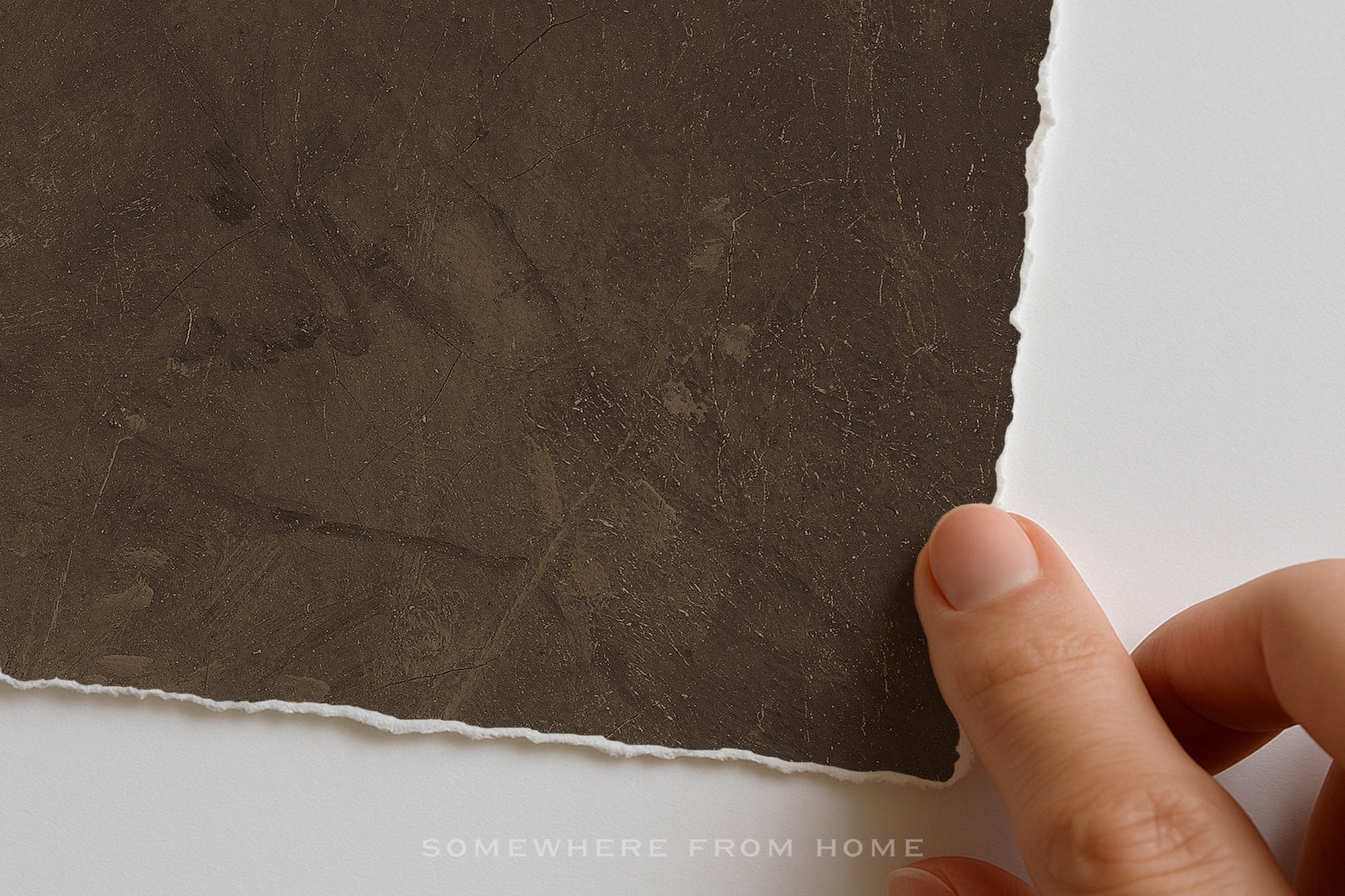 Umber Dusk - Moody Brown Abstract