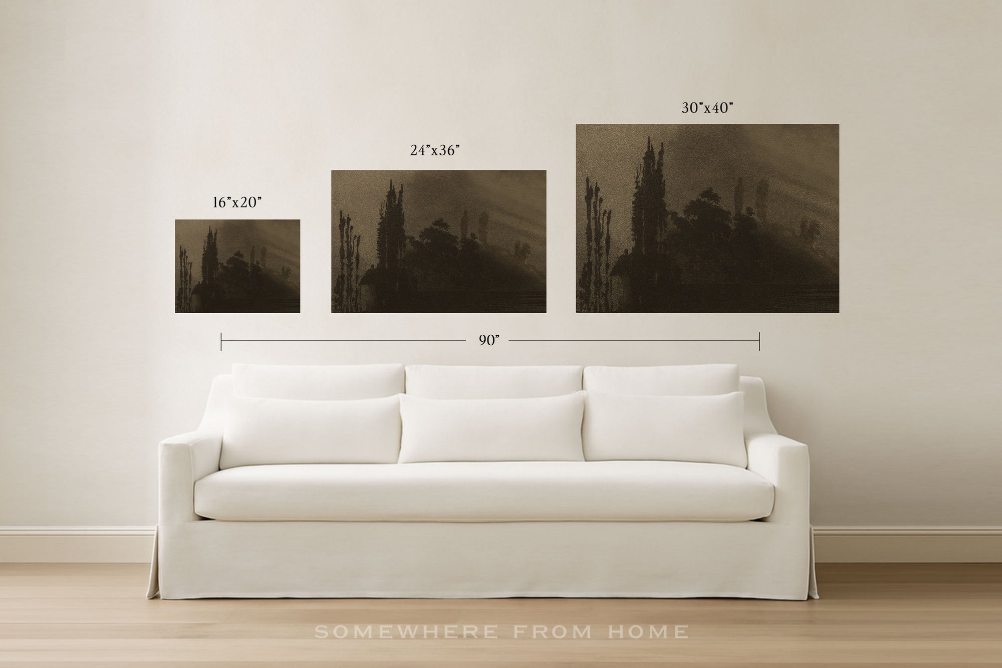 Bronze Stillness - Moody Landscape Silhouette