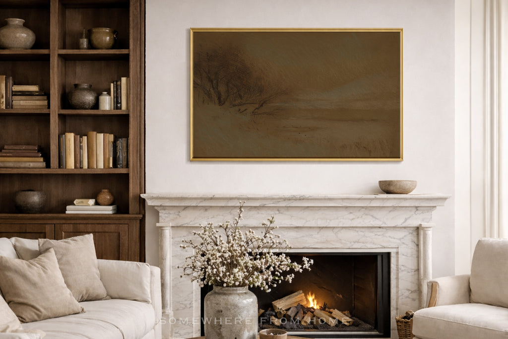 Autumn Haze – Moody Bronze Landscape