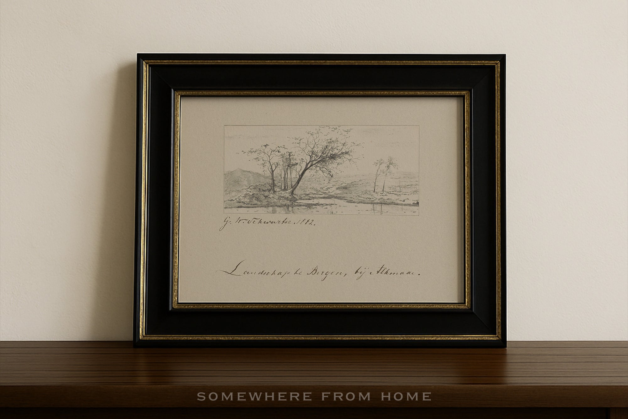 Terrain Study 1 - Vintage Landscape Sketch Print