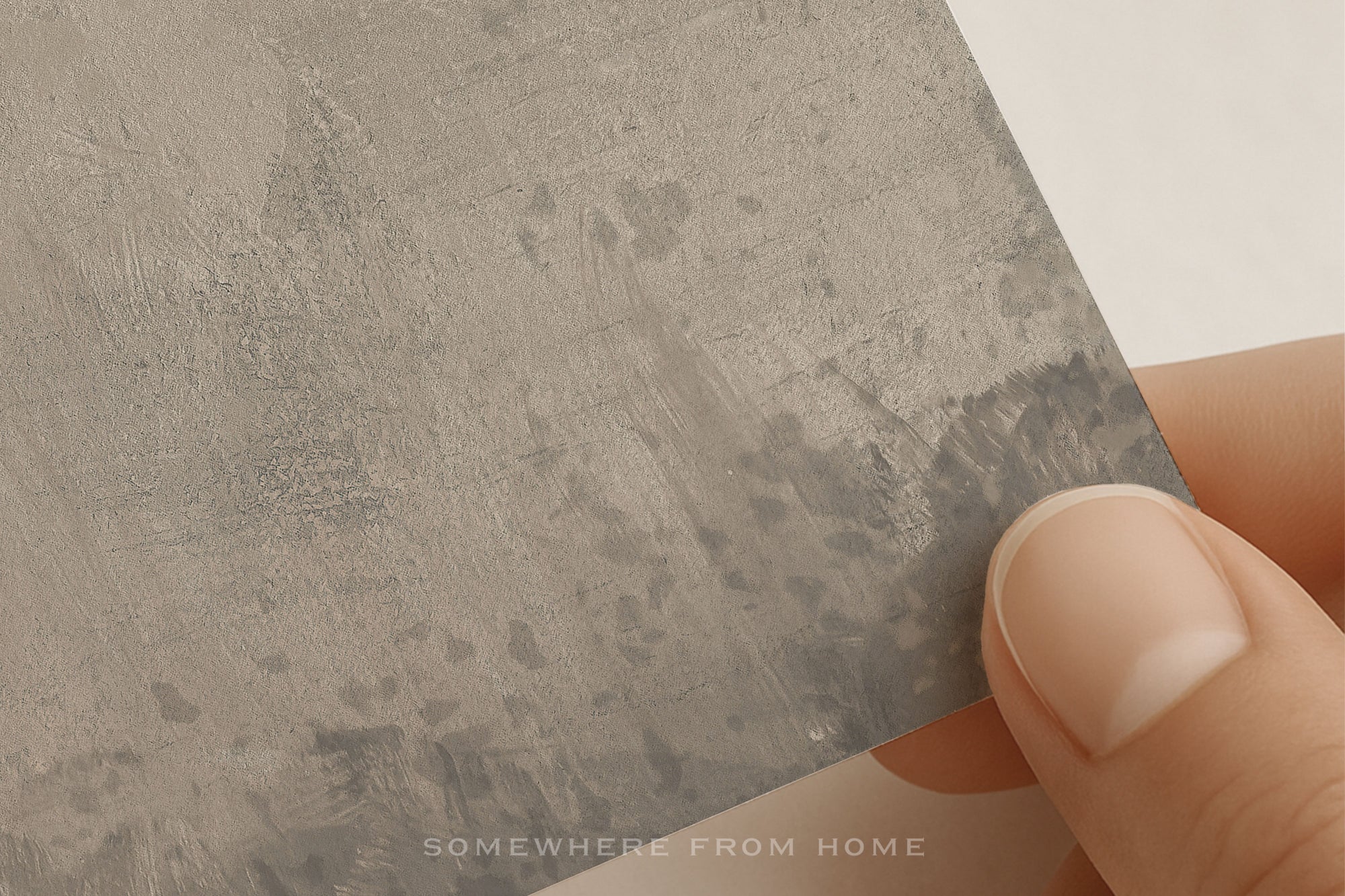 Earthen Quiet – Warm Neutral Textured Abstract Unframed Print