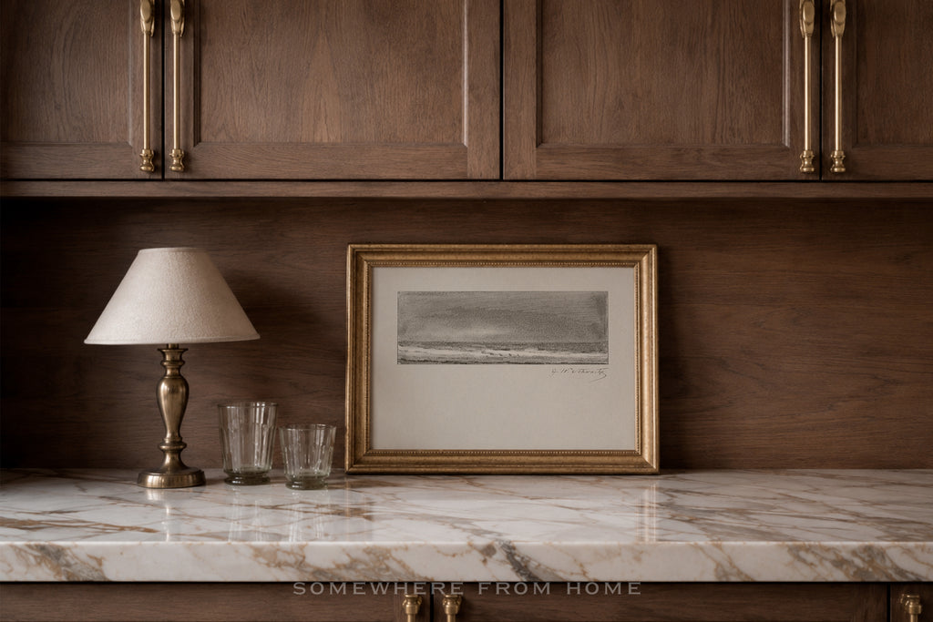 Quiet Horizon 3 - Vintage Seascape Study