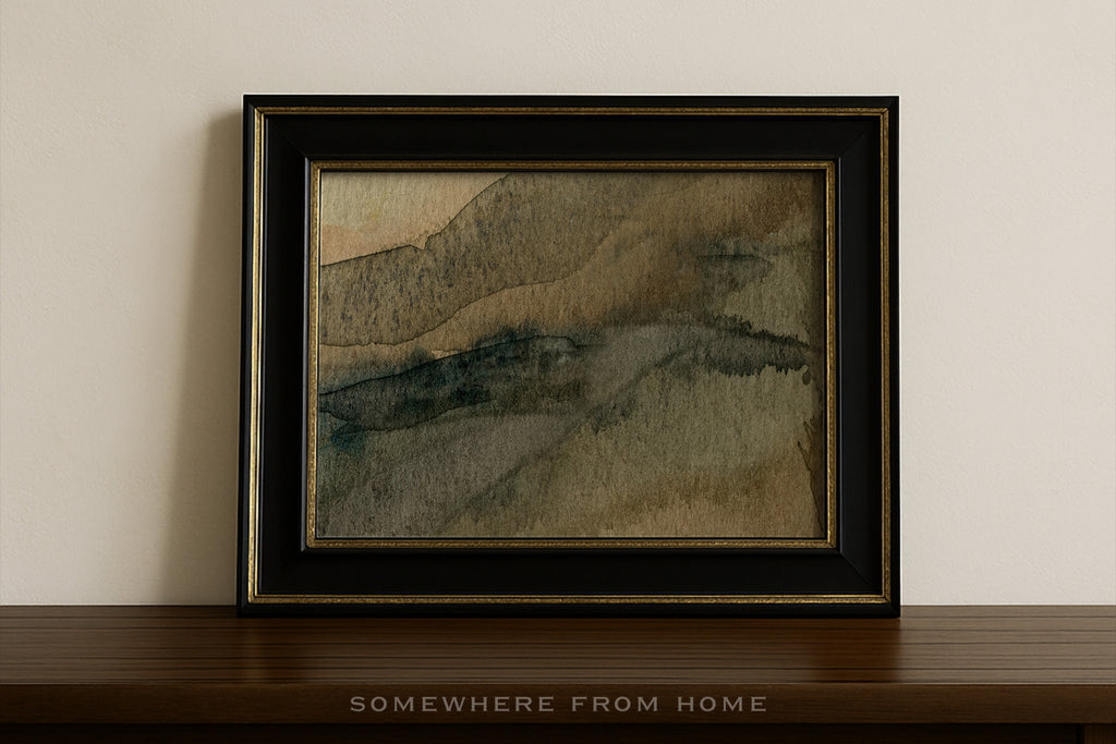 Sable Ridge - Watercolor Landscape Abstract