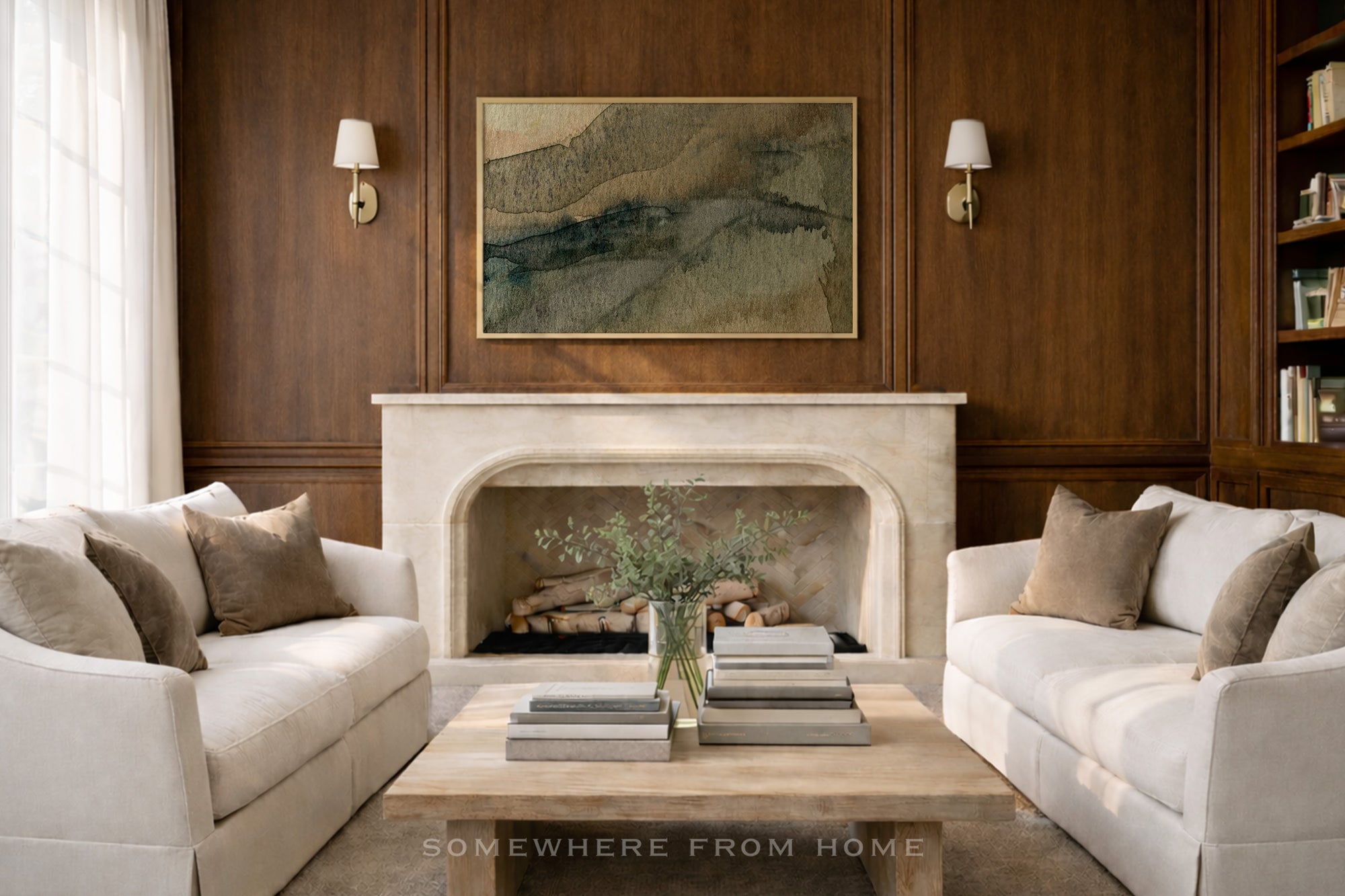 Sable Ridge - Watercolor Landscape Abstract