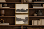 Ridge Study Set of 2 - Vintage Landscape Drawing