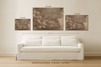 Sepia Reverie - Vintage Sepia Abstract Sketch Art Print
