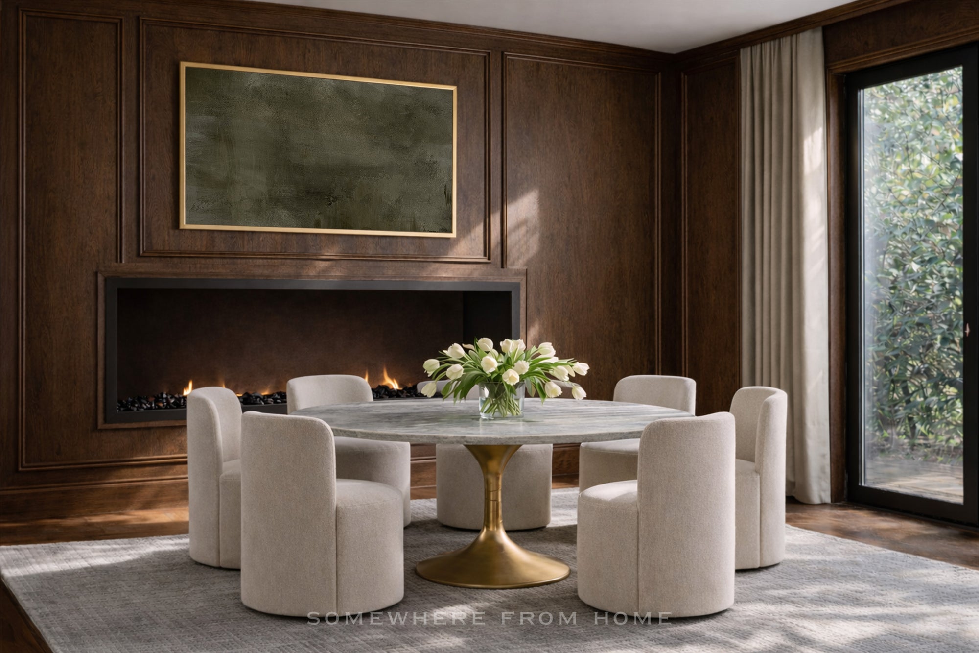 Verdant Haze - Moody Green Abstract