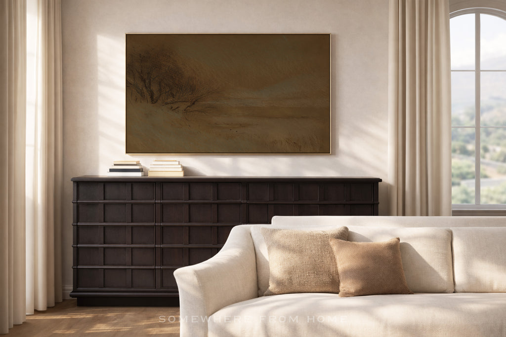 Autumn Haze – Moody Bronze Landscape