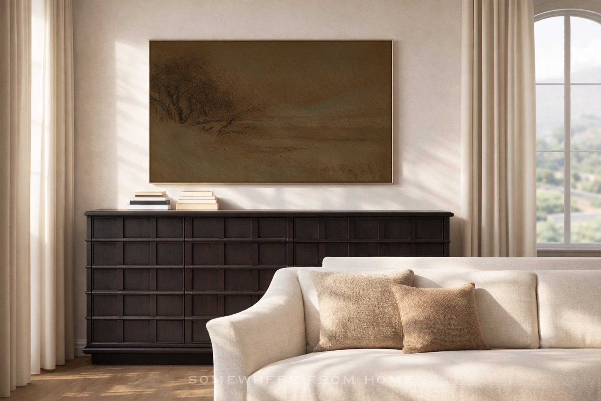 Autumn Haze – Moody Bronze Landscape